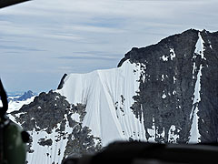 A dramatic ice pinnacle
