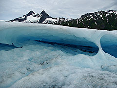 Looking under the ice shelf