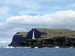 Coast of Lana'i from rapidly moving "adventure raft"