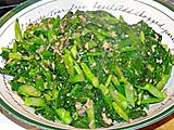 Stir-Fried Asian Broccoli with Salted Mackerel