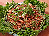 Lahb Woon Sen (Mung bean noodle larb)