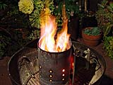 Preparing charcoal to grill catfish