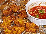 Spicy Pumpkin Fritters with Sweet-and-Sour Dipping Sauce