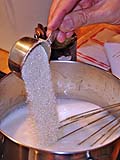 Sweetening coconut mixture