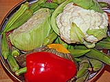 Fresh vegetables for dipping