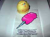 Edible cotton candy paper and "exploding" cotton candy truffle
